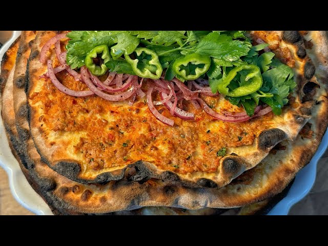 Making Lahmacun at home from scratch ๐น๐ท