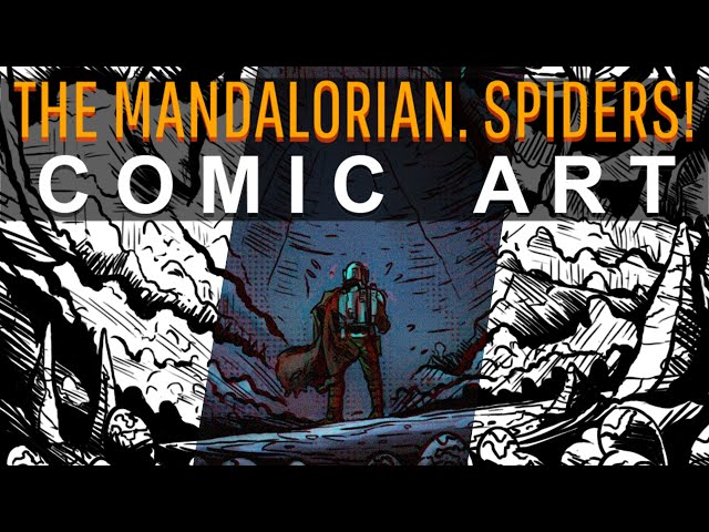 The Mandalorian. Spiders! Comic Art Speedpainting Timelapse