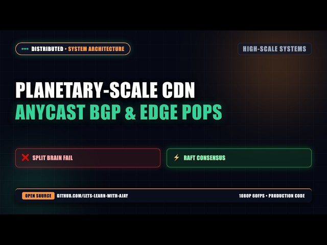 Planetary-Scale CDN Architecture: Anycast BGP & Edge PoPs