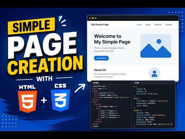 SIMPLE WEB PAGE CREATION WITH HTML AND CSS