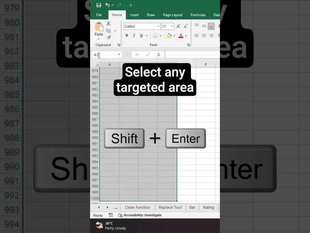 Select any Targeted area ll Microsoft Excel Tips & Tricks ll Bivash Academy