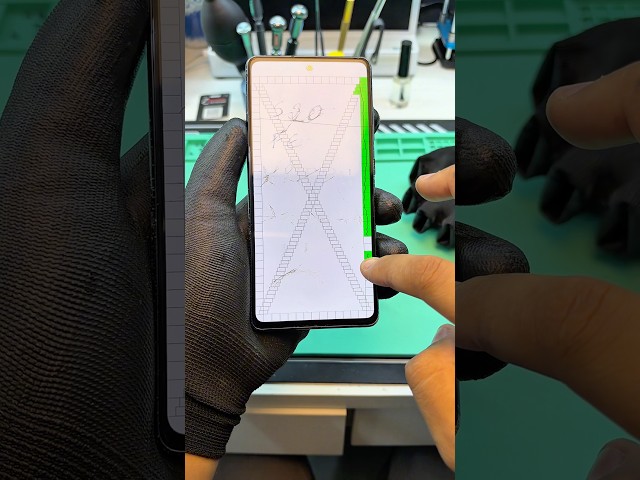 We thought it was just the glass, but while testing the broken screen, the touch failed in one spot