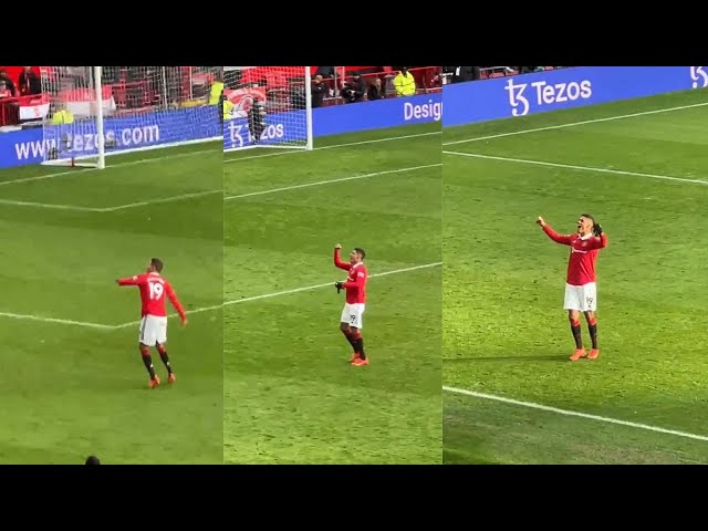 VARANE celebrating with the fans after win against CITY! ALL THE ANGLES