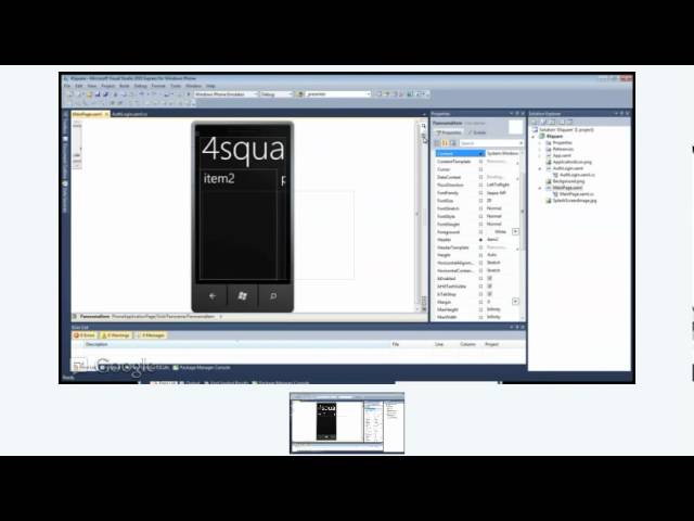Howto use OAuth to make a Foursquare App in Windows Phone 7 [ G+ Hangout ]