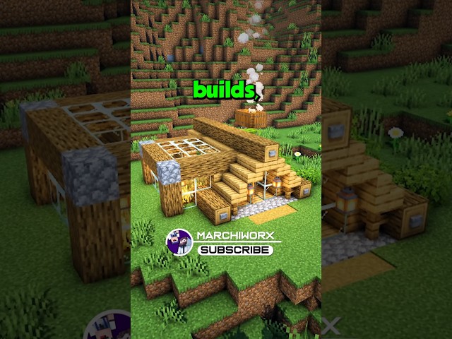 Minecraft Small Starter House Tutorial 🏡 #minecraft