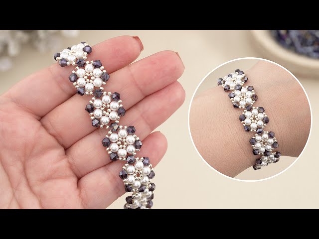 Elegant Beaded Bracelet Tutorial | Crystal & Pearl Bracelet Design!