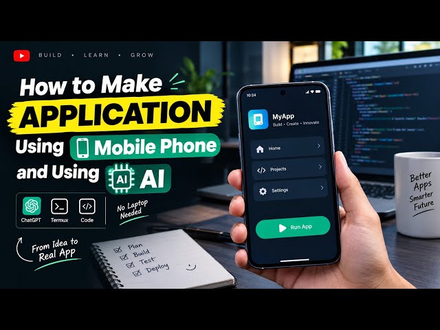 Mobile Se Native Android App Kaise Banaye? 🤯 | AI Se App Development Without PC
