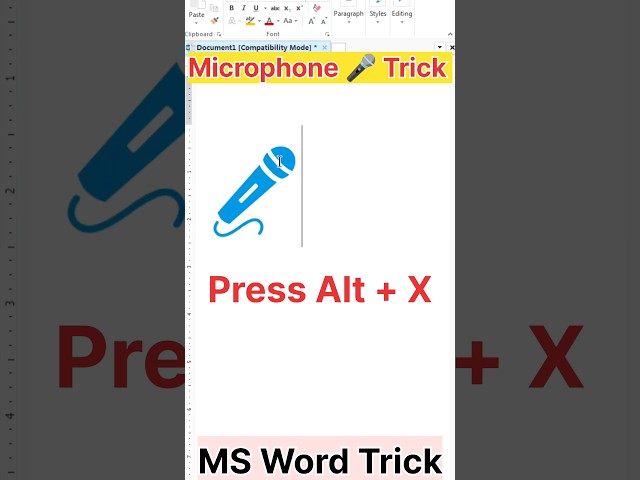 Micro Phone Trick in MS Word | ms word tricks #shorts #msword #trending