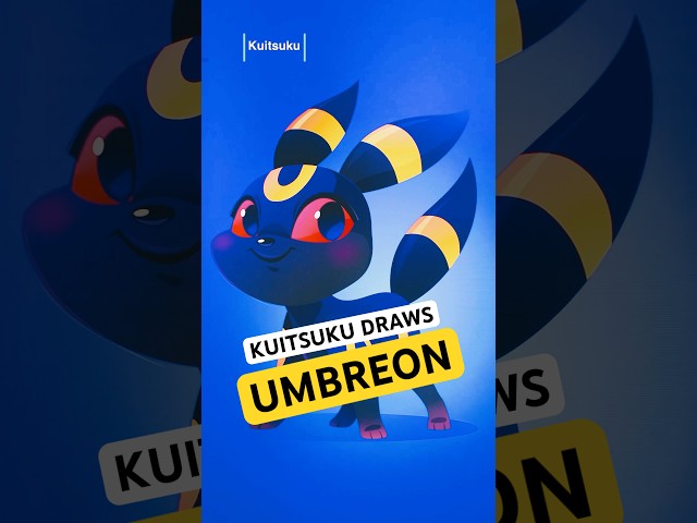 Kuitsuku Draws Umbreon! #shorts
