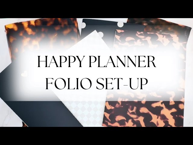 Happy Planner Folio System Set-up | Tortoiseshell Folio & Accessories | Chic & Modern Planner Set-up
