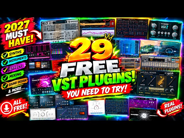 29 FREE VST PLUGINS You NEED to Try in 2026! 🤯🔥