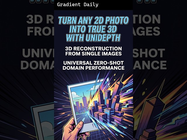 Turn Any 2D Photo Into True 3D With UniDepth — in 60 seconds #Shorts