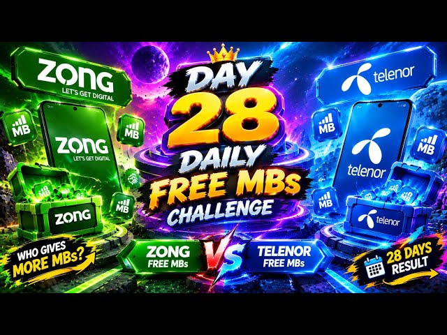 🔥 28 DAYS OF FREE MBs 😱 | Zong vs Telenor — WHO GAVE THE MOST? 🏆 | FREE MB Challenge