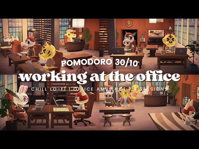⏱ Office Pomodoro 30/10 | Lo-Fi Playlist No Midroll Ads | Office ASMR | Keyboard Typing | Work Aid🎧