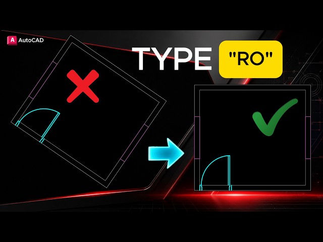 Stop Rotating Objects Like This in AutoCAD! (Fast Method)