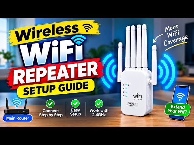 Wireless WiFi Repeater Setup | WiFi Extender Ko Router Se Connect Kaise Kare
