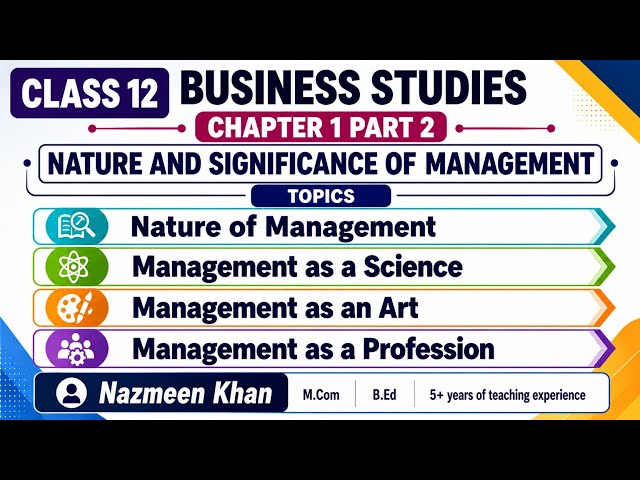 Is management a science or an art|management as a profession|class 12|chapter 1 nature of management