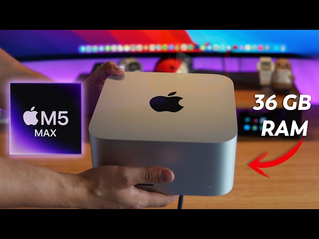 Mac Studio M5 Max Unboxing & Setup - The Base Model!