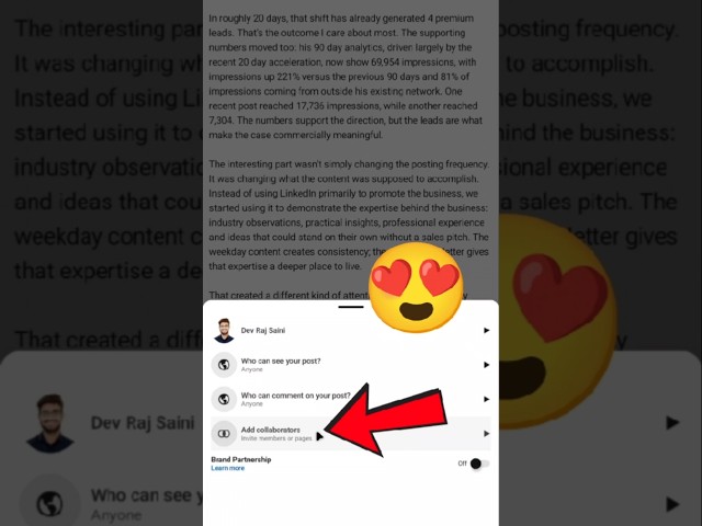 LinkedIn Collaborative Posts 😍| New Collaboration Feature | How to Add Collaborators  | #shorts