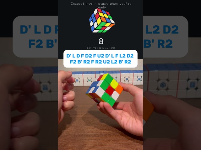 Day 8 of attempting the Acubemy Daily Scramble until I get sub-8 #cubing #series #speedcubing