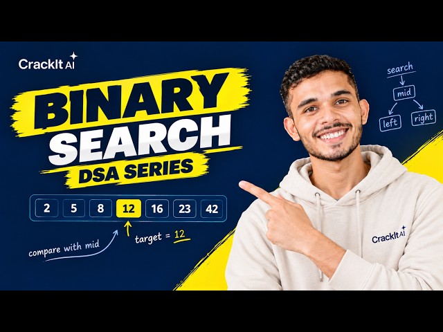 Binary Search Explained Step by Step | DSA Interview Question for Beginners