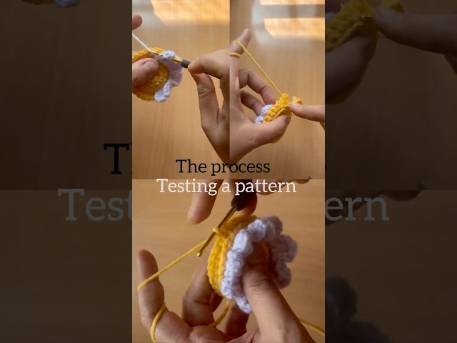 Testing small daisy pouch pattern 🌼 Daisy series continues…