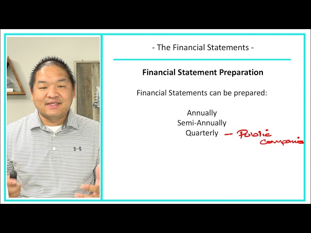 Financial Accounting - Lesson 1.6 - The Financial Statements