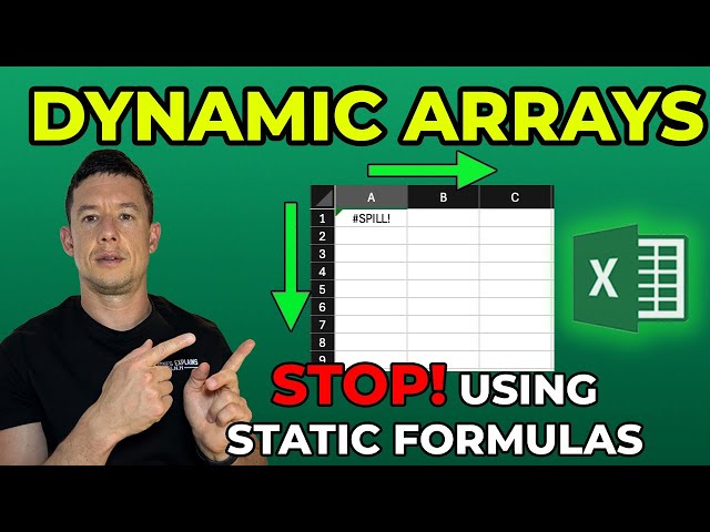 STOP Using Static Formulas! Try Excel Dynamic Arrays Instead