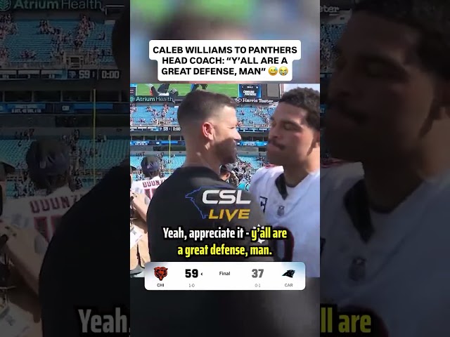 Caleb Williams Complimented The Panthers Defense After Dropping 59 😭