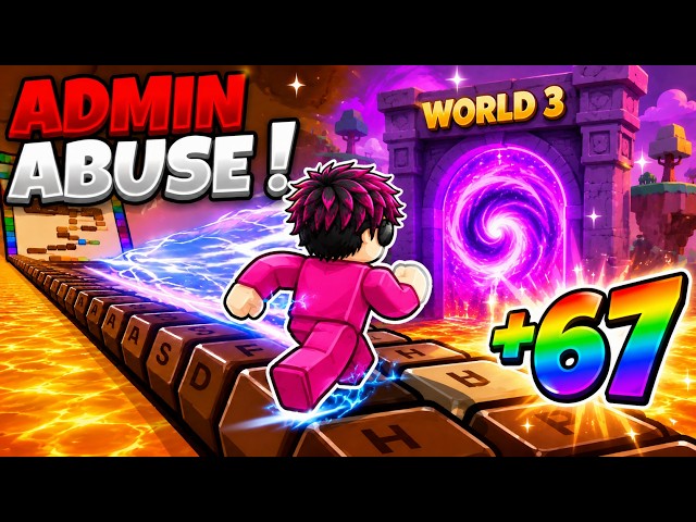 ADMIN ABUSE in Keyboard Escape Roblox 😱 | Going to World 3 Soon!