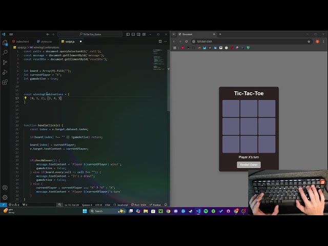 Coding Tic Tac Toe From Scratch in JavaScript | Walkthrough