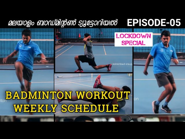 Badminton Work Out Weekly Schedule for Lockdown Time| Malayalam Badminton Tutorial Series| by Mazin