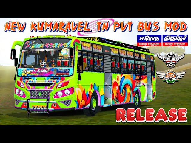 KUMARAVEL Tn Pvt Bus Mod Livery|Released|Download Bussid|Bussin #rsgamingupdates#bussid#bussin#new