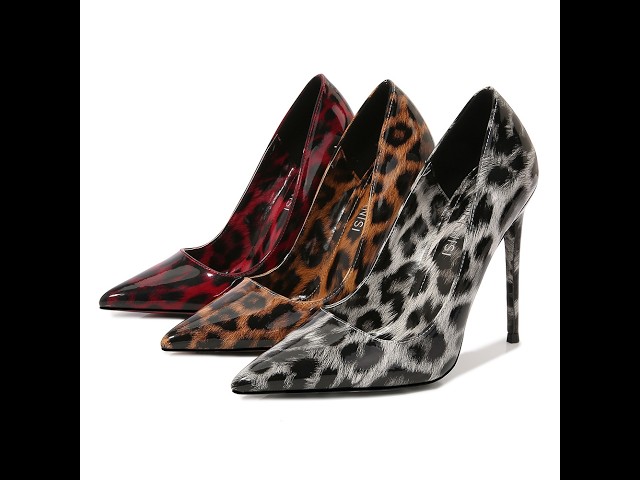 Leopard Print Pointed Toe Stiletto Pumps