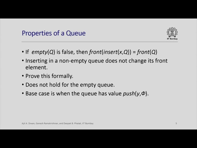 Properties Of a Queue