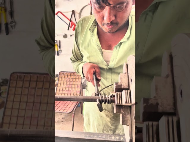 Shock Absorber Spring Making ⚙️ | Heavy Duty Steel Spring #springmaking