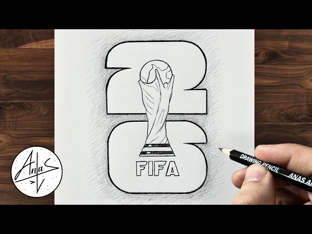 FIFA World Cup 2026 Logo Drawing | Easy Pencil Sketch Tutorial for Beginners