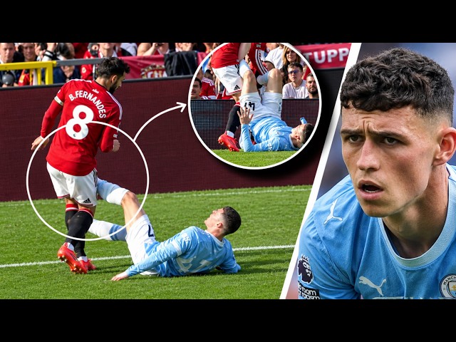 PHIL FODEN RED CARD! 😱 Fernandes Clash Sparks Controversy as City wins the derby 🤯