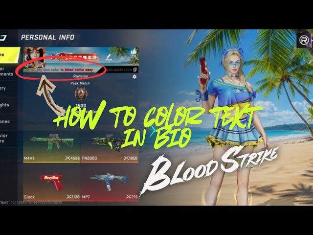 How To Text Color In Bio Easy | Blood Strike Game (like mine)