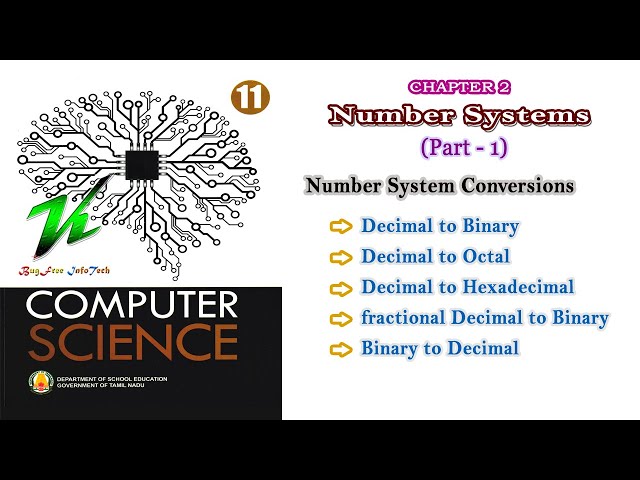 Chapter 2 (Part 1) | Number System Conversions | 11th Computer Science, Applications &Technology