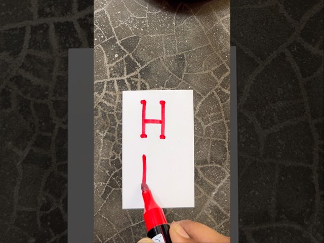 easy letter drawing h