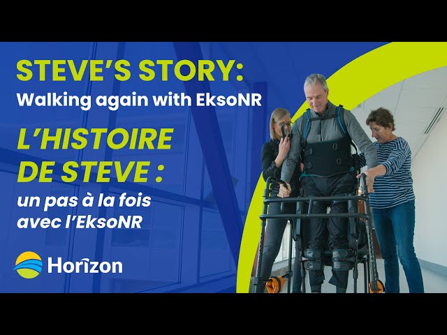 Exoskeleton device benefitting rehab patients | Un exosquelette pour les patients en réadaptation