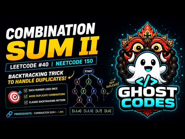Combination Sum II | Leetcode 40 | Backtracking | NeetCode 150