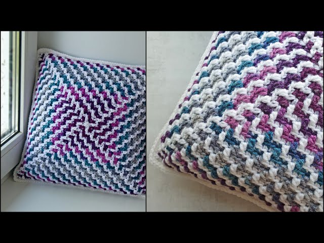 CRAZY COOL! Mosaic Granny Square! Crochet pillow, blanket, chair cover, potholder or rug?
