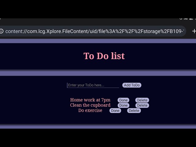 Creating a Todo list app using HTML, CSS and JavaScript in telugu