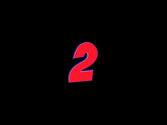 2 two number comic text animation