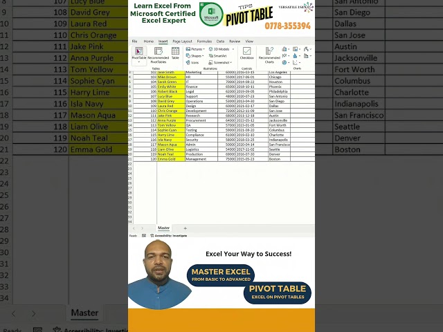 Excel Tips - Pivot Table