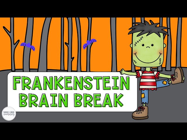 Kids Positive Affirmation Stretches | Halloween Frankenstein Brain Break | Classroom Yoga Movement