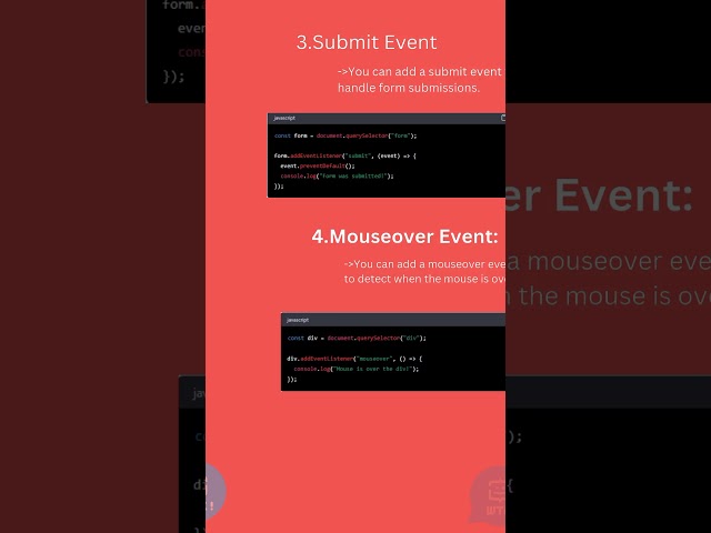 javascript event handling #javascript #shorts #shortsvideo  #js #web  #webdevelopment #webdesign
