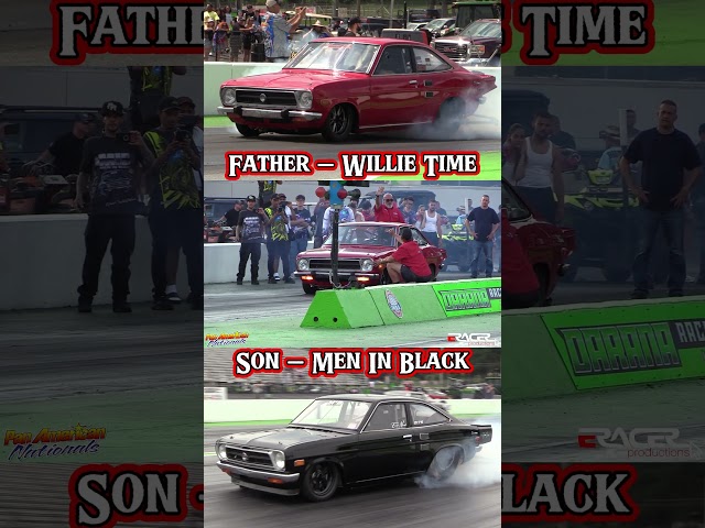 Father vs Son - Willie Time 13b Datsun vs Men In Black 13b Datsun #panamericannationals